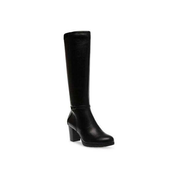 Anne Klein Women's Reach up Faux Suede Zip up Knee High Boots, Black Size 8.5M - Picture 1 of 5
